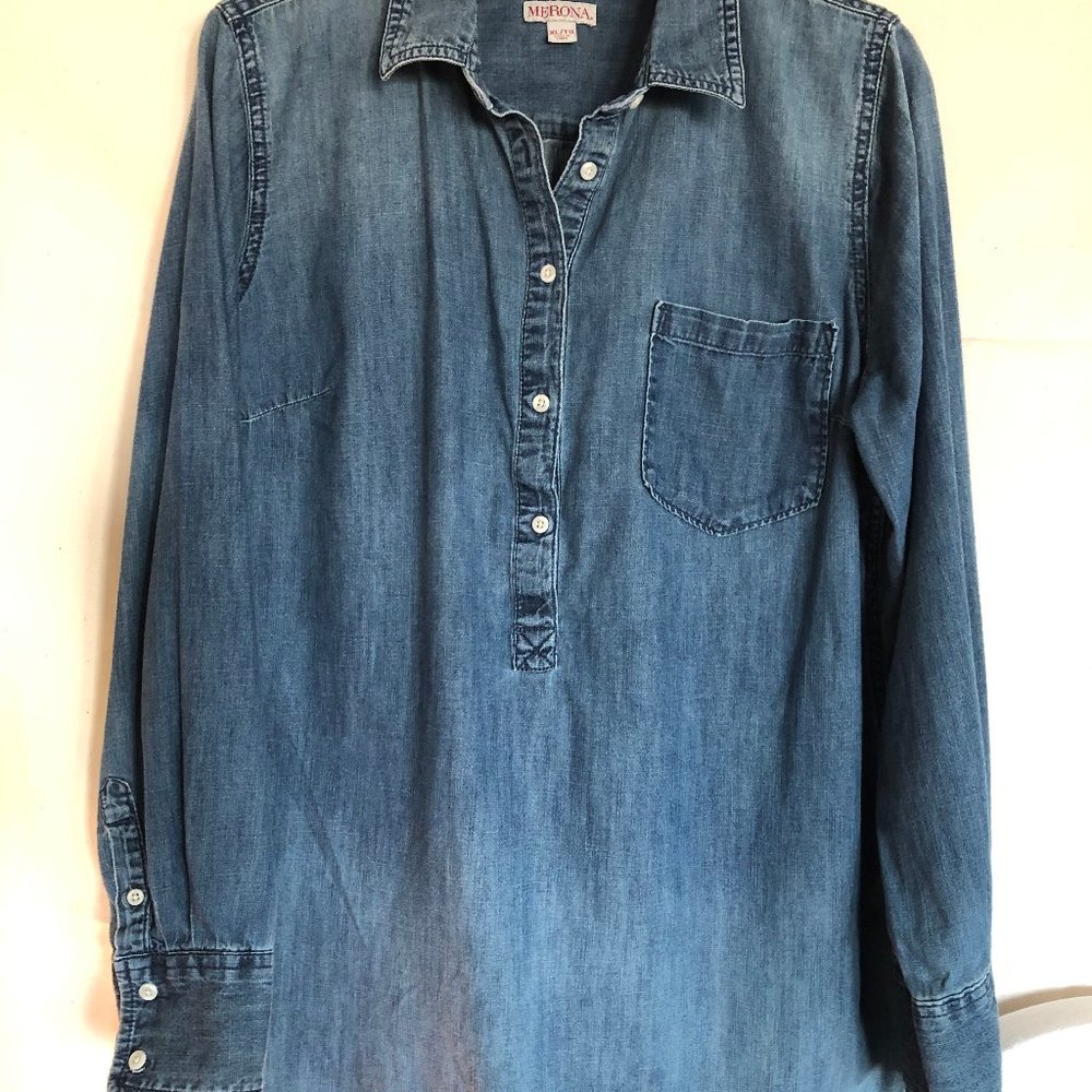 Ombre Denim Work or Play shirt.
